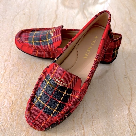 NWT Coach Marley Driver With Plaid Print. - Picture 3 of 12